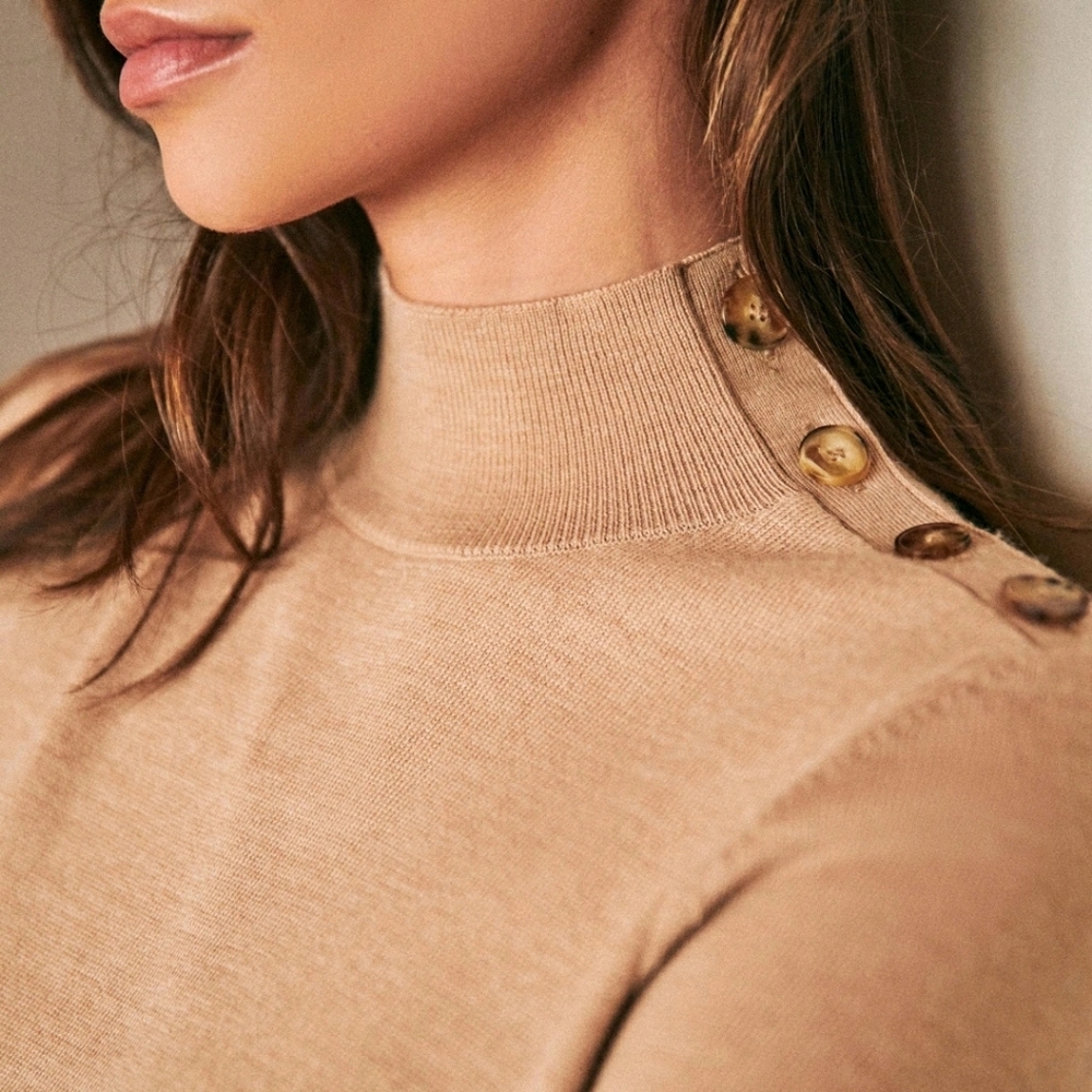 Sézane Jacob camel sweater in S NWT